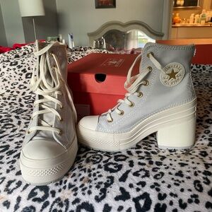 Converse Women's High-Top Platform Sneakers - light blue